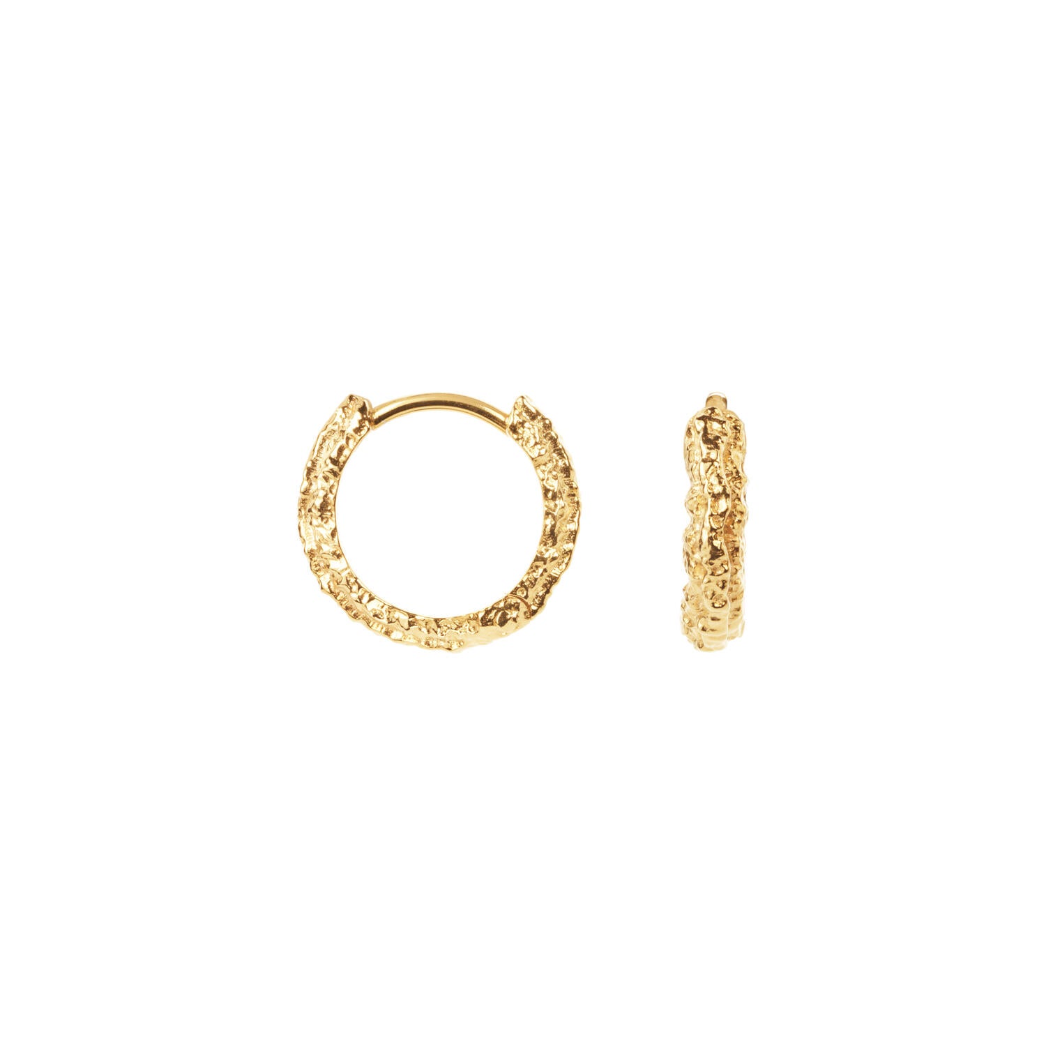 Small Sparkly hoops - forgyldt